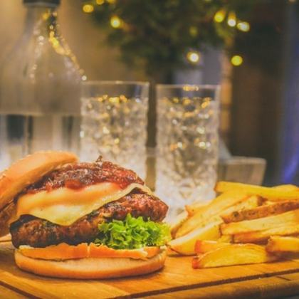 a sandwich sitting on top of a table